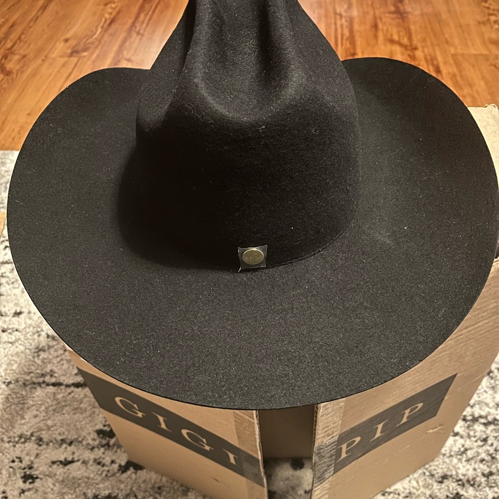 GIGI PIP Black Wide Brim Felt Hat